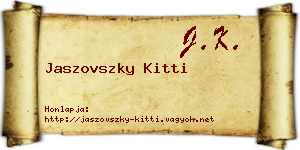 Jaszovszky Kitti névjegykártya